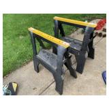 TWO WORKHORSE FOLDING SAWHORSES