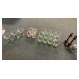 SEVERAL DIFFERENT STYLES OF GLASS WARE,