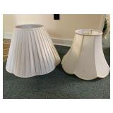 TWO WHITE LAMP SHADES