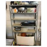 METAL SHELVING RACK 36WX60HX12D (CONTENTS NOT