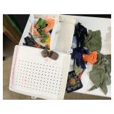 GI JOE CLOTHES, PLAY CASE, ETC.