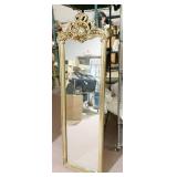 DRESSING MIRROR GOLD TONE LIGHT WEIGHT PLASTIC