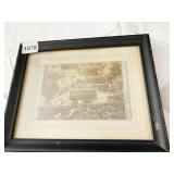 VINTAGE ADAMS ELECTRIC RAILWAY FRAMED PRINT