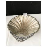 SILVER PLATE SHELL DISH