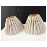 BROWN LACE LAMPSHADE X2