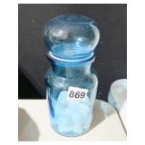 BLUE GLASS APOTHECARY JAR