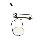 STEELYARD MARKET SCALE, BRASS & CAST IRON, ENAMEL