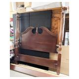 QUEEN SIZE CHERRY HEADBOARD/FOOT BOARD AND SIDE