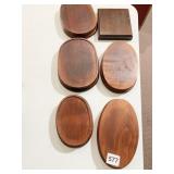 WOODEN PEDESTALS FOR FIGURINES
