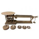 HENRY TROEMNER LONG DOUBLE BEAM CAST IRON SCALE W