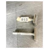 VINTAGE METAL HEAD RAZORS