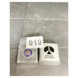 TWO ZIPPO LIGHTERS ROCKWELL INTERNATIONAL