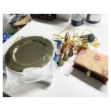 PLATE SET FOR ENTERTAINING, DECORATIVE BOX, ETC.