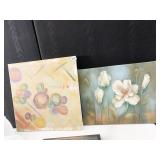 2 PRINTS ON CANVAS ONE SIGNED LOWER RIGHT