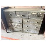 PAINTED DRESSER W/ PEELING PAINT NEEDS REDONE