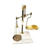 AVERY BRASS EQUAL ARM BALANCE W MARBLE BASE, TO