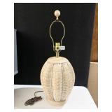 WICKER LAMP 27" H