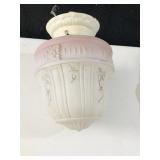 VINTAGE LIGHT FIXTURE WITH GLOBE 9"