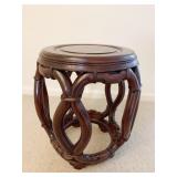 ASIAN DRUM TABLE MADE OF ROSEWOOD 16" D X 18.5" H