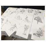 SPORTS PRINTS HALL OF FAME BY ROBERT RIGER