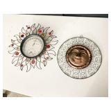 SUN FIRE CLOCK & THERMOMETER AND MOON WALL