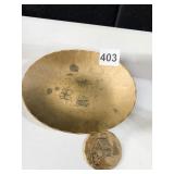 BRONZE WENDELL AUGUST TRAY & ORNAMENT