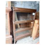 4 SECTION GLASS FRONT STACK BOOKCASE