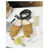 HAND MIRROR, MENï¿½S SLIPPERS, BELTS, ETC.