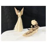 HAND CRAFTED BOAT & ANGEL