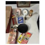CAULKING, CLOCKS, WINDOWPANE 20 X 9.25, ETC.
