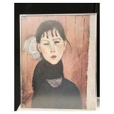 PRINT LADY SITTING 18 X 22