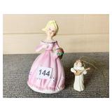 MUSIC BOX FIGURINE MISSING BASE, ANGEL ORNAMENT