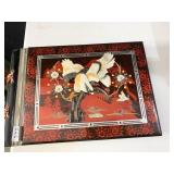 VINTAGE MUSICAL PHOTO ALBUM, CARVED 3D EAGLE &