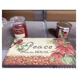 SONOMA CANDLES, LIGHTED DECORATIVE WALL HANGING