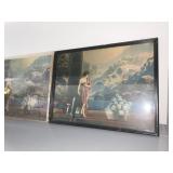 ART NOUVEAU FRAMED PRINT AND PUZZLE