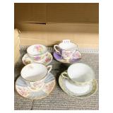 ROYAL STAFFORD, QUEEN ANNE, NIPPON CUPS & SAUCERS