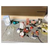 CHRISTMAS ORNAMENTS, GLASS ICICLES,