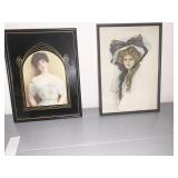 PRINT BATCHLOR BELL 1908, PRINT LADY IN BLUE