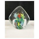 FISH PAPER WEIGHT GLASS, 6" H X 5" W