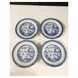 ANTIQUE CANTON CHINESE EXPORT 7.25 PLATES, DAMAGE