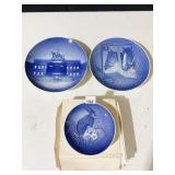B&G CHRISTMAS PLATES SET OF 3