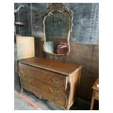 FANCY 3 DRAWER DRESSER W/ MIRROR MATCHES 66 & 67
