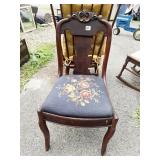 VICTORIAN CHAIR W/ TAPESTRY SEAT
