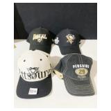 PITTSBURGH PENGUIN CAPS, 2 VELCRO 1 SNAP BACK