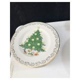 MERRY CHRISTMAS PLATES WARRANTED 22 KT GOLD, SET