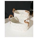 2 WHITE BASKETS