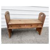 LIFT TOP PINE BENCH W/ TALL SIDES