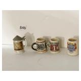 MINI VINTAGE STEINS SOME SIGNED