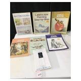 DRAWING BOOKS, ACRYLIC PAINTINGS, ETC.