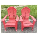 ADIRONDACK CHAIRS RED PLASTIC